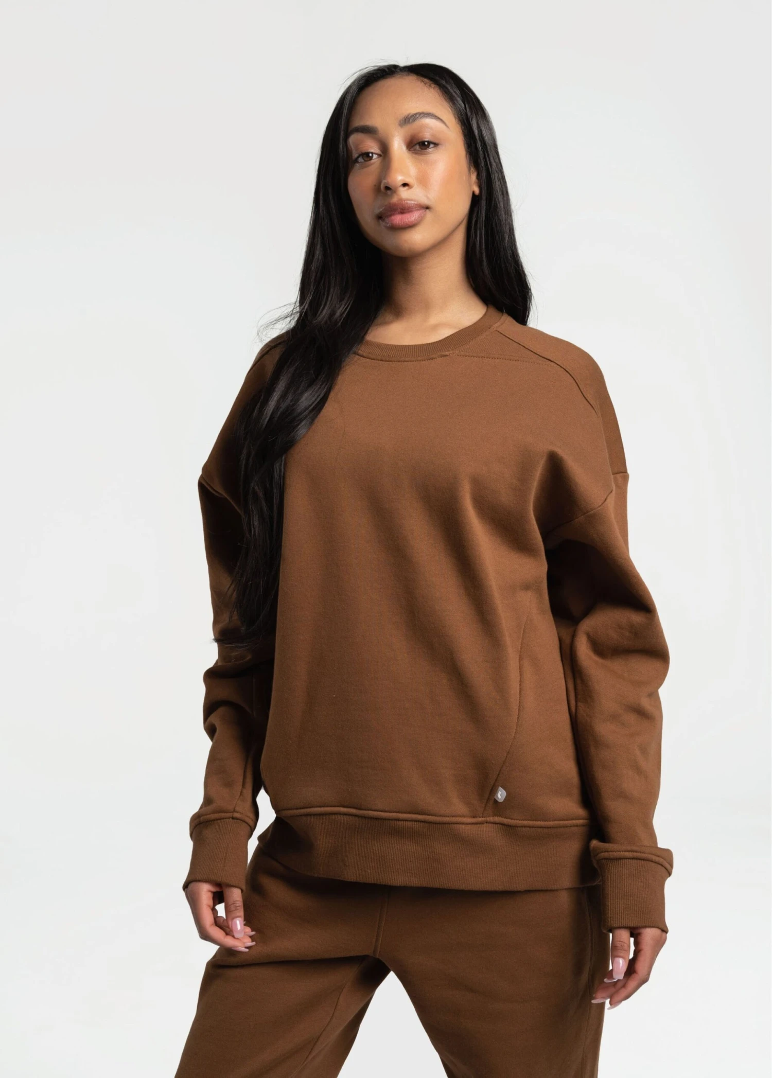 LOLE Essential Organic Pullover - Black Walnut 3 LOLE Essential Organic Pullover - Black Walnut