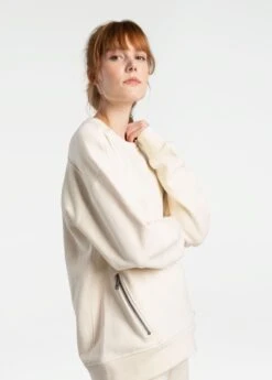 LOLE Essential Organic Pullover - Ecru -Draptura Sales LSU0002 W438 3 1900x