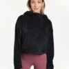 LOLE Yanali Fleece Cropped Hoodie - Black -Draptura Sales LSW4209 N415 1 1900x