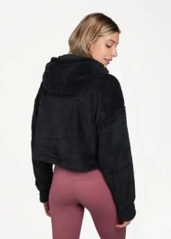 LOLE Yanali Fleece Cropped Hoodie - Black -Draptura Sales LSW4209 N415 3 1900x
