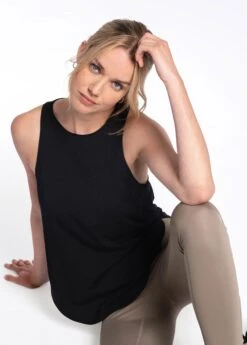 LOLE Performance Wool Tank Top - Black -Draptura Sales LSW4216 N415 6 1900x