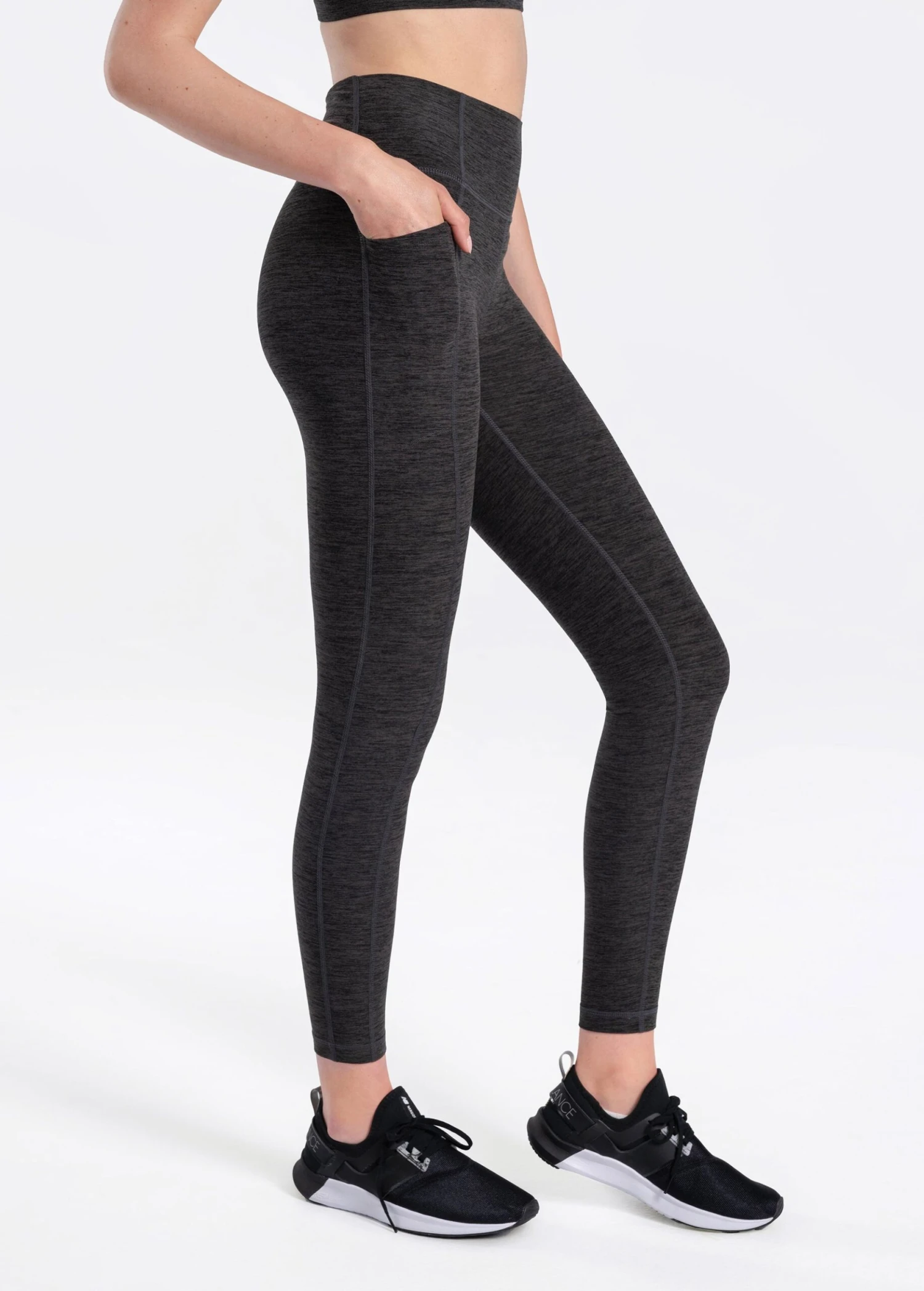 LOLE Half Moon Leggings - Black Heather 6 LOLE Half Moon Leggings - Black Heather - Image 4