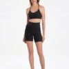 LOLE Half Moon Biker Shorts - Black Heather -Draptura Sales LSW4236 N134 1 1900x
