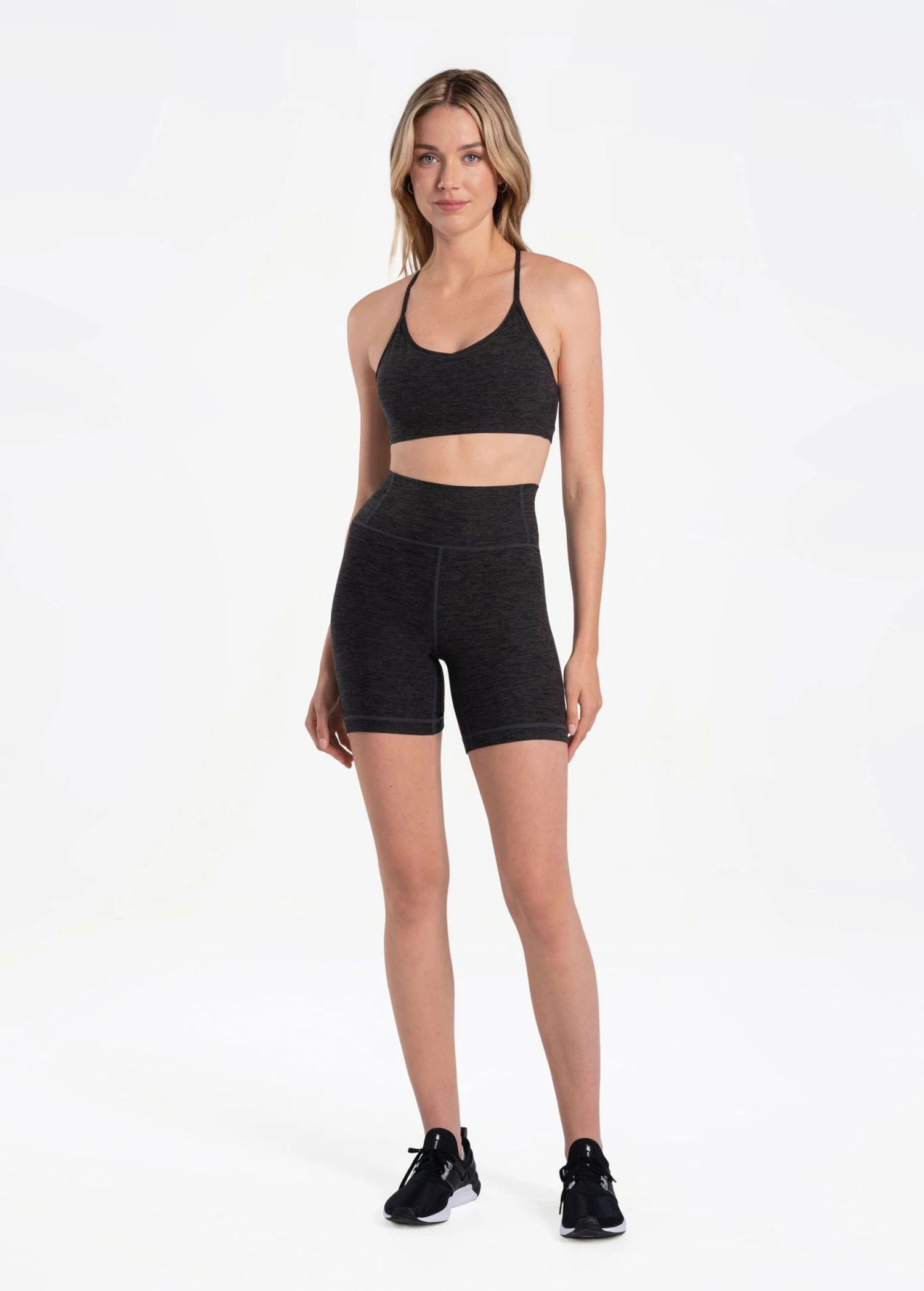 LOLE Half Moon Biker Shorts - Black Heather 3 LOLE Half Moon Biker Shorts - Black Heather