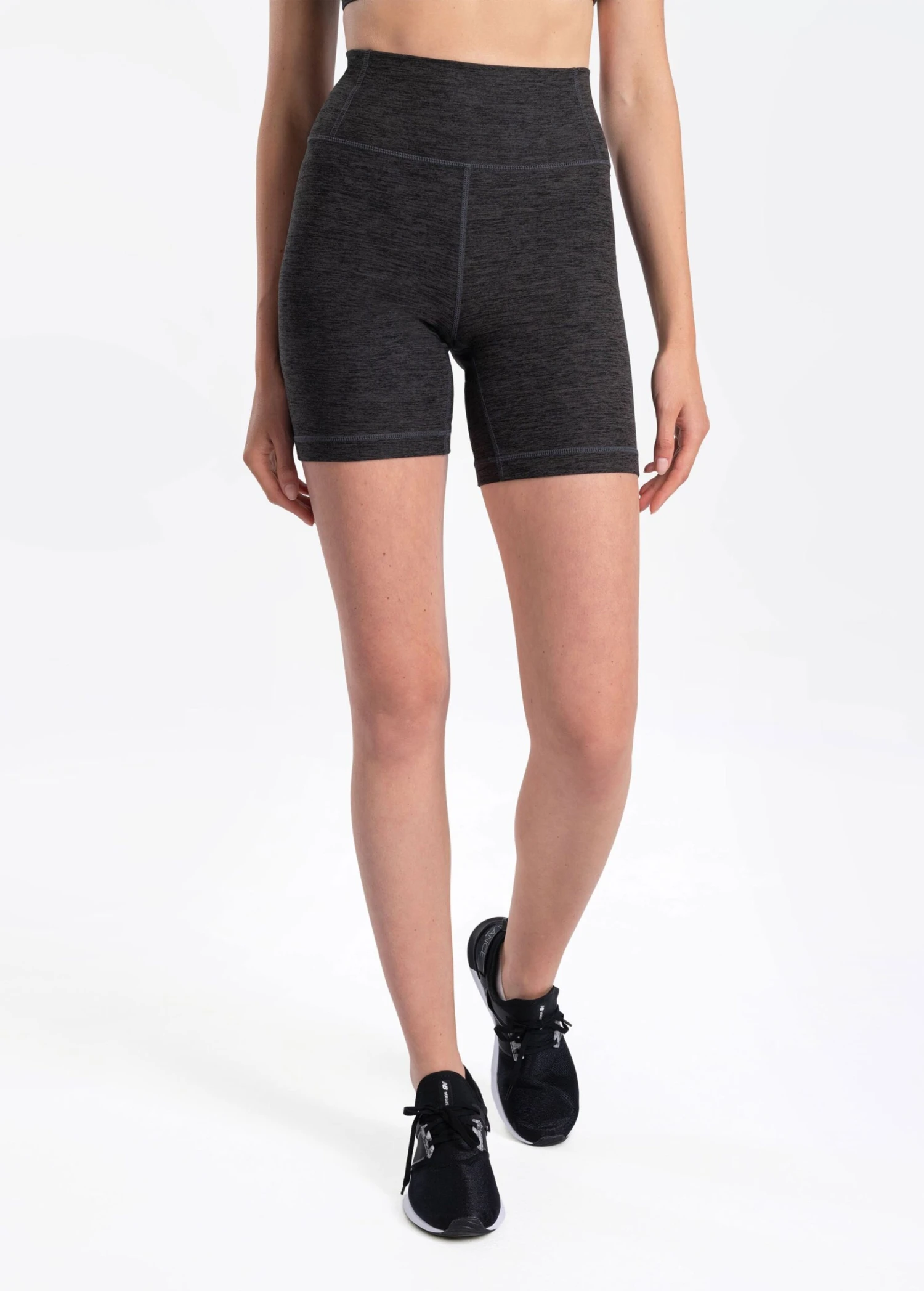 LOLE Half Moon Biker Shorts - Black Heather 4 LOLE Half Moon Biker Shorts - Black Heather - Image 2
