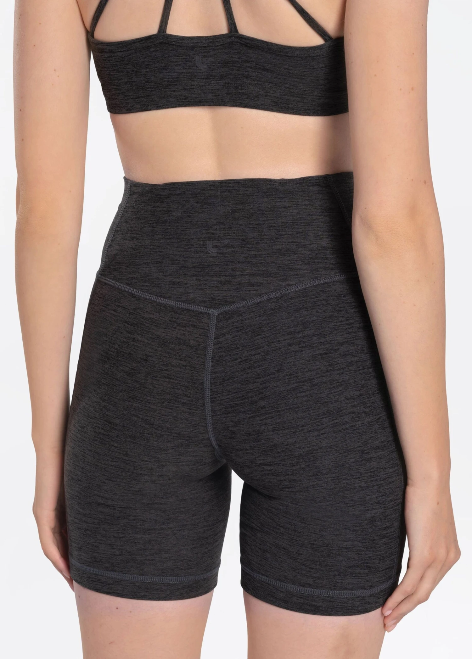 LOLE Half Moon Biker Shorts - Black Heather 8 LOLE Half Moon Biker Shorts - Black Heather - Image 6