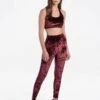 LOLE Burst Velvet Ankle Leggings - Plum