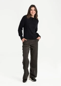 LOLE Vanier Funnel-neck Pullover Sweater - Black -Draptura Sales LSW4289 N415 5 1900x