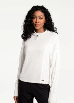LOLE Vanier Funnel-neck Pullover Sweater - Gardenia