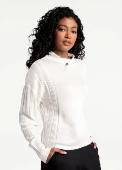 LOLE Vanier Funnel-neck Pullover Sweater - Gardenia -Draptura Sales LSW4289 W432 3 1900x