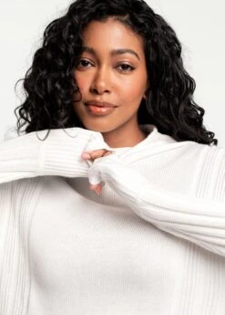 LOLE Vanier Funnel-neck Pullover Sweater - Gardenia -Draptura Sales LSW4289 W432 8 1900x