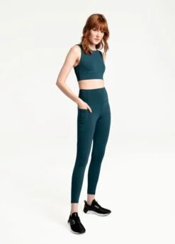 LOLE Step Up Ankle Leggings - Emerald