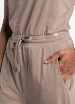 LOLE Effortless Cotton Jumpsuit - Fossil -Draptura Sales LSW4307 C213 5 1900x