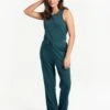 LOLE Effortless Cotton Jumpsuit - Emerald