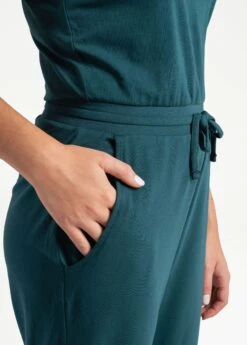 LOLE Effortless Cotton Jumpsuit - Emerald -Draptura Sales LSW4307 V776 6 1900x