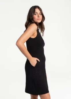 LOLE Traverse V-Neck Dress - Black -Draptura Sales LSW4308 N415 2 1900x