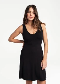 LOLE Traverse V-Neck Dress - Black -Draptura Sales LSW4308 N415 5 1900x