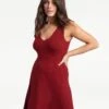 LOLE Traverse V-Neck Dress - Merlot 1 LOLE Traverse V-Neck Dress - Merlot -Draptura Sales LSW4308 R421 1 1900x