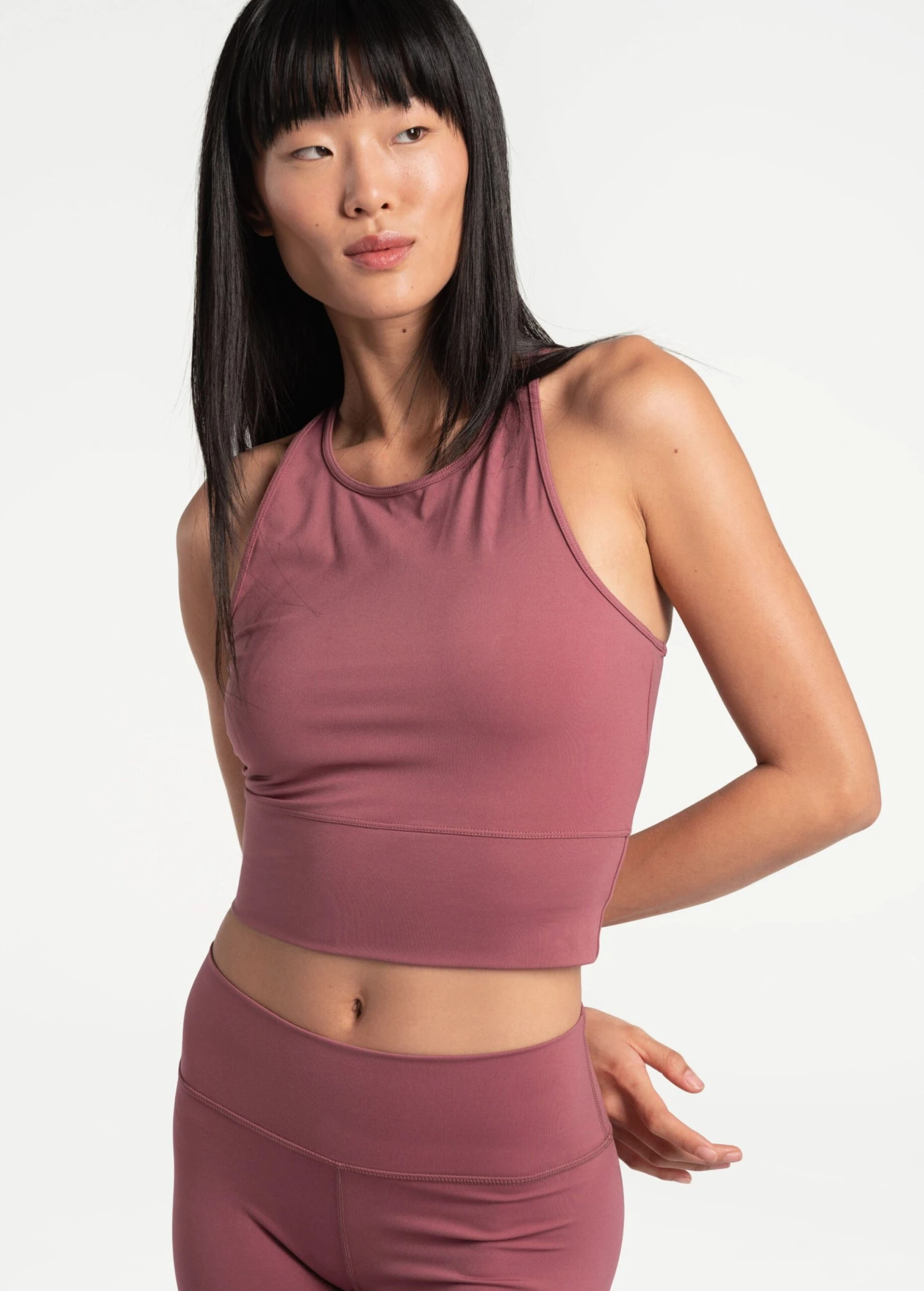 LOLE Comfort Stretch Crop Tank Top - Thistle 8 LOLE Comfort Stretch Crop Tank Top - Thistle - Image 6