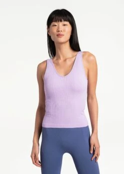 LOLE Asana V-Neck Tank Top - Lilac