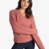 LOLE Camille V-Neck Sweater - Peony Heather -Draptura Sales LSW4354 K770 1 1900x