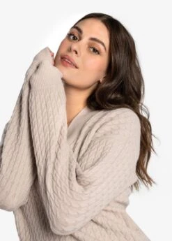 LOLE Camille V-Neck Sweater - Abalone Heather -Draptura Sales LSW4354 W435 5 1900x