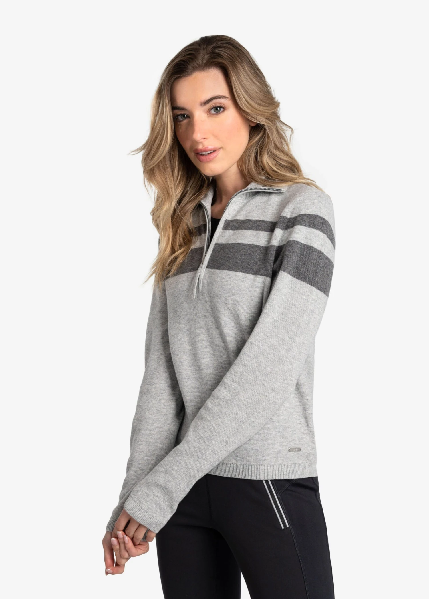 LOLE Eco Wool Turtle Neck Pullover - Light Grey Heather 3 LOLE Eco Wool Turtle Neck Pullover - Light Grey Heather