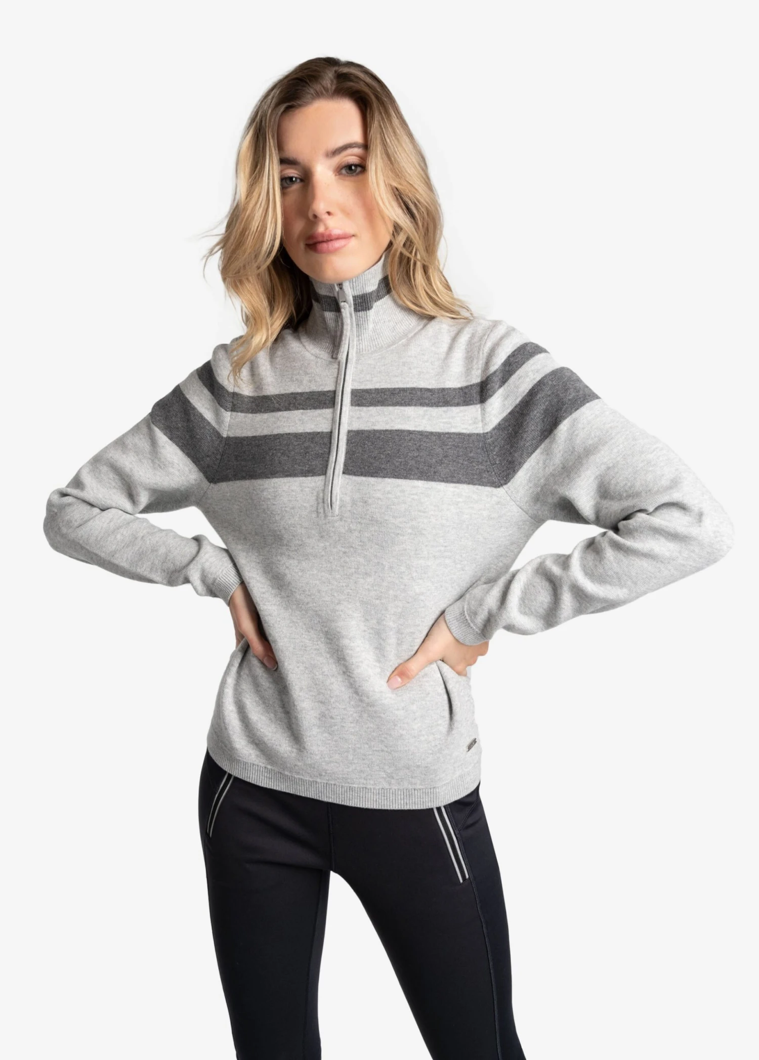 LOLE Eco Wool Turtle Neck Pullover - Light Grey Heather 6 LOLE Eco Wool Turtle Neck Pullover - Light Grey Heather - Image 4