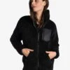 LOLE Yana Full Zip Fleece Cardigan - Black