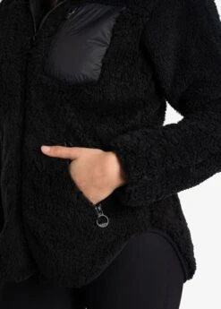 LOLE Yana Full Zip Fleece Cardigan - Black -Draptura Sales LSW4369 N415 4 1900x