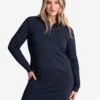 LOLE Traverse 1/2 Zip Dress - Outerspace Heather -Draptura Sales LSW4370 BB07 1 1900x