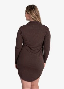 LOLE Traverse 1/2 Zip Dress - Java Heather -Draptura Sales LSW4370 C224 4 1900x