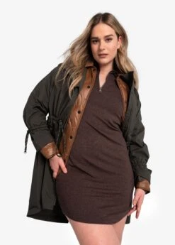 LOLE Traverse 1/2 Zip Dress - Java Heather -Draptura Sales LSW4370 C224 8 1900x