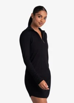 LOLE Traverse 1/2 Zip Dress - Black -Draptura Sales LSW4370 N415 3 1900x