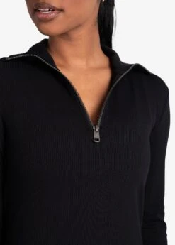 LOLE Traverse 1/2 Zip Dress - Black -Draptura Sales LSW4370 N415 6 1900x