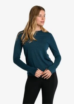LOLE Performance Wool Moisture-wicking Long Sleeve - Fjord Blue -Draptura Sales LSW4376 BB49 2 1900x