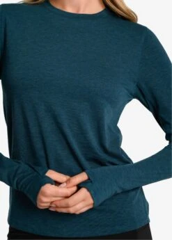 LOLE Performance Wool Moisture-wicking Long Sleeve - Fjord Blue -Draptura Sales LSW4376 BB49 4 1900x