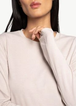 LOLE Performance Wool Moisture-wicking Long Sleeve - Abalone -Draptura Sales LSW4376 G370 6 1900x