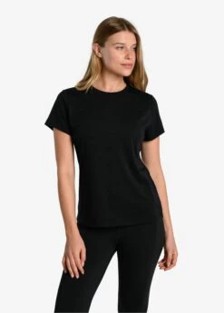 LOLE Performance Wool Moisture-wicking Short Sleeve - Black -Draptura Sales LSW4377 N415 2 1900x