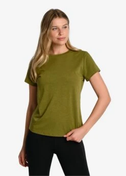 LOLE Performance Wool Moisture-wicking Short Sleeve - Tarragon -Draptura Sales LSW4377 V794 2 1900x