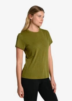 LOLE Performance Wool Moisture-wicking Short Sleeve - Tarragon -Draptura Sales LSW4377 V794 3 1900x