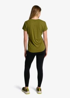 LOLE Performance Wool Moisture-wicking Short Sleeve - Tarragon -Draptura Sales LSW4377 V794 4 1900x