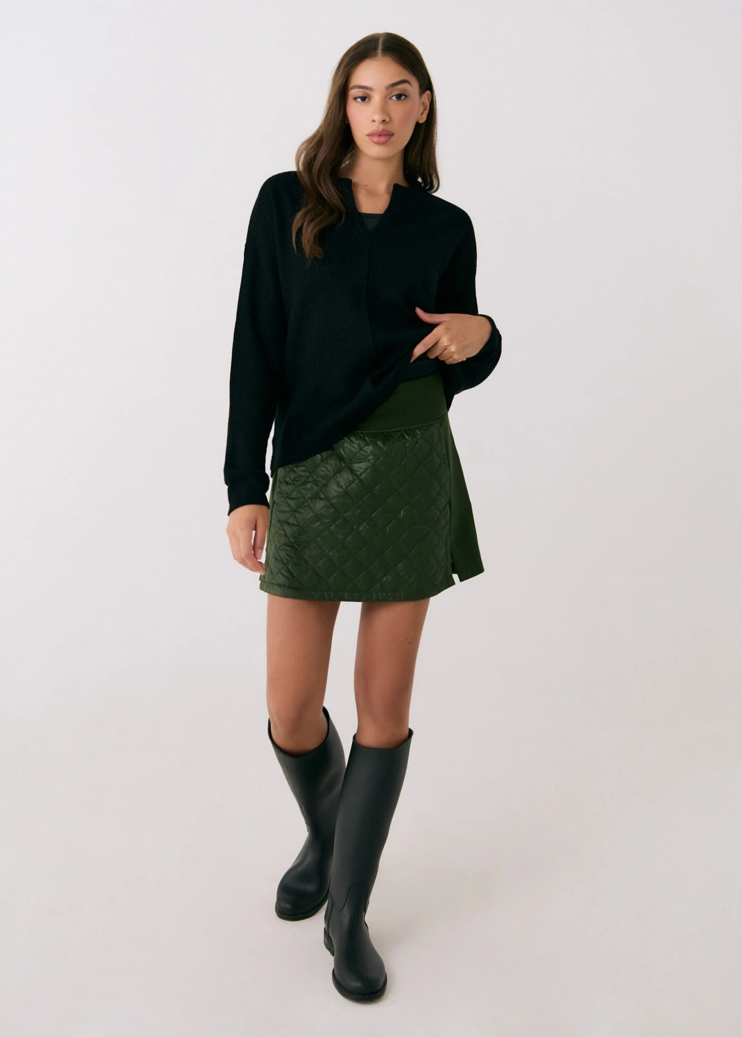 LOLE Apex Insulated Quilted Skirt - Kombu 4 LOLE Apex Insulated Quilted Skirt - Kombu - Image 2