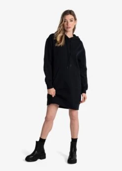 LOLE Easy Hoodie Oversized Dress - Black -Draptura Sales LSW4382 N415 4 1900x