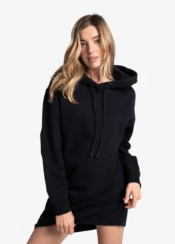 LOLE Easy Hoodie Oversized Dress - Black -Draptura Sales LSW4382 N415 7 1900x