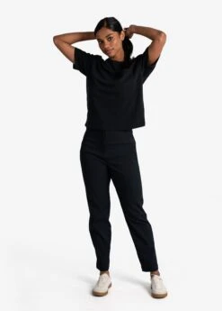 LOLE Effortless Cotton Tee - Black -Draptura Sales LSW4384 N415 4 1900x