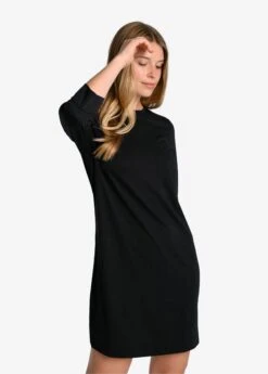 LOLE Performance Wool 3/4 Sleeve Dress - Black 8 LOLE Performance Wool 3/4 Sleeve Dress - Black -Draptura Sales LSW4392 N415 3 1900x
