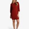 LOLE Performance Wool 3/4 Sleeve Dress - Merlot