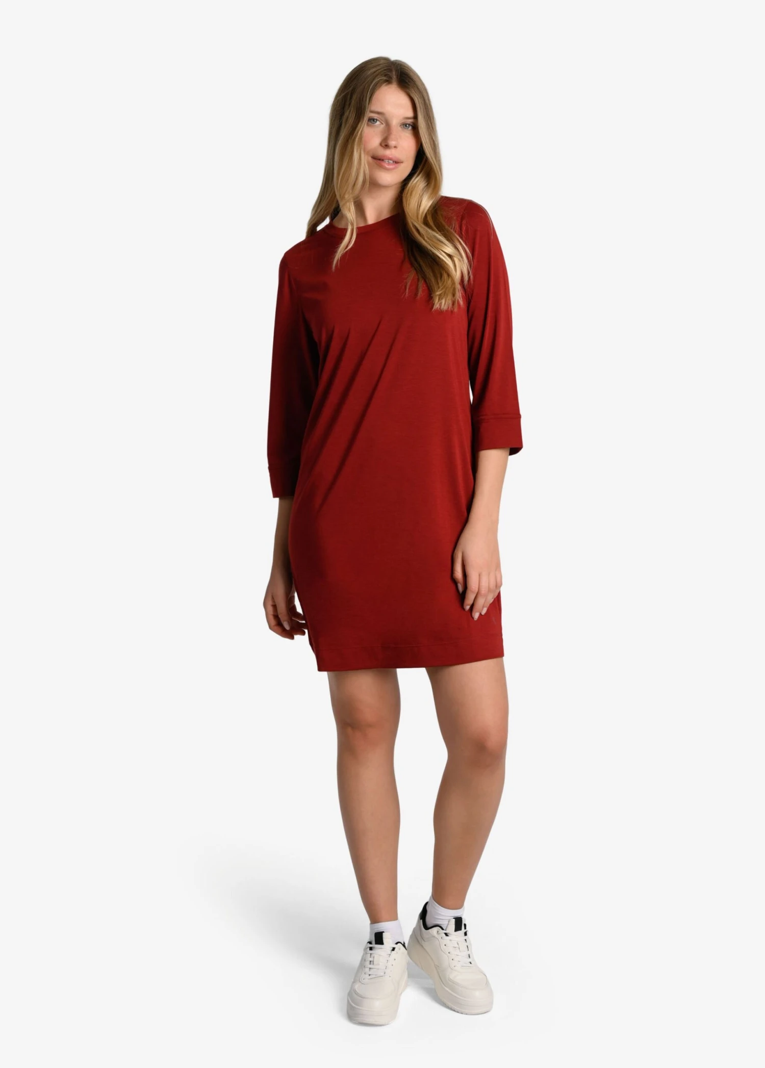 LOLE Performance Wool 3/4 Sleeve Dress - Merlot 3 LOLE Performance Wool 3/4 Sleeve Dress - Merlot