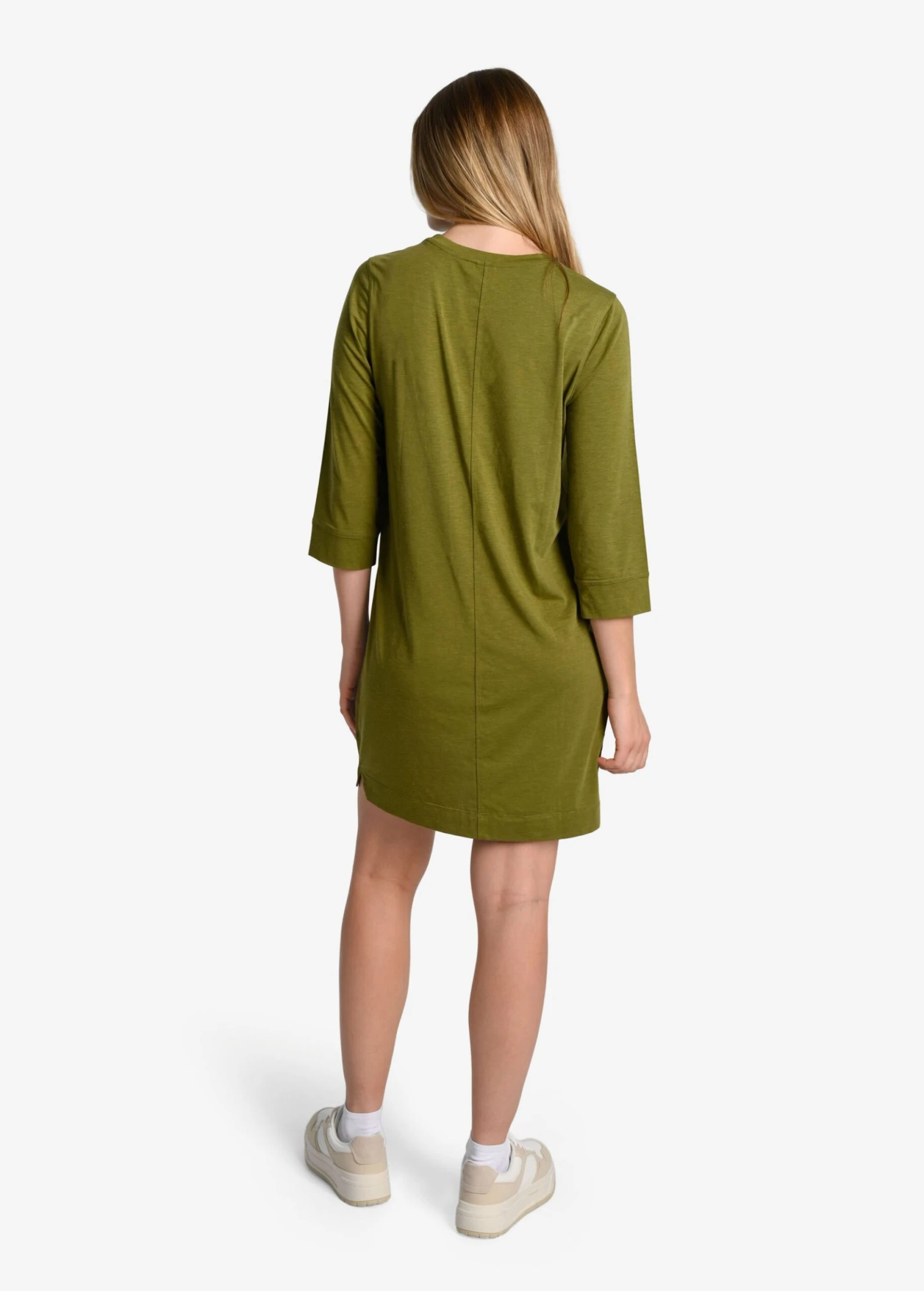 LOLE Performance Wool 3/4 Sleeve Dress - Tarragon 6 LOLE Performance Wool 3/4 Sleeve Dress - Tarragon - Image 4